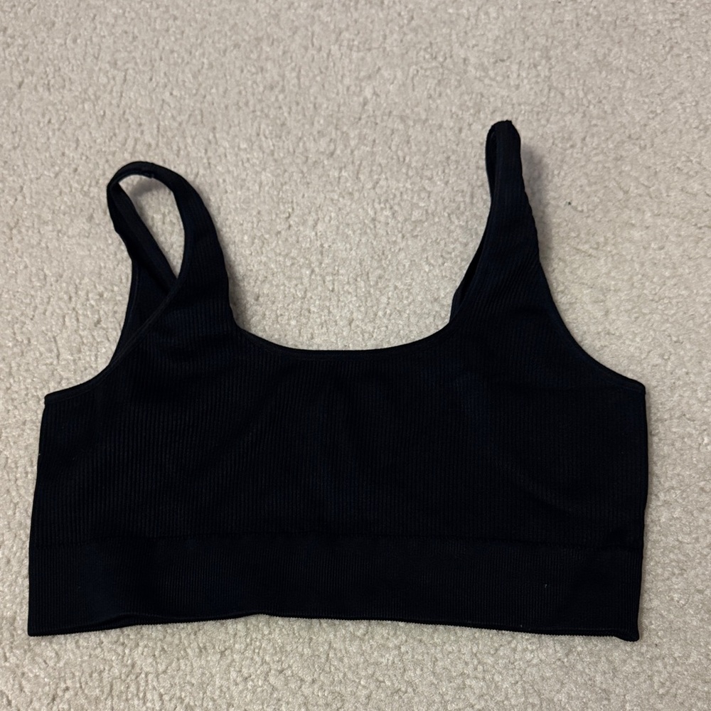 GAP BODY Black Ribbed Women's Bralette